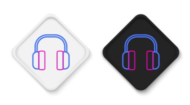 Hat Gürültüsü iptal eden kulaklık simgesi beyaz arkaplanda izole edildi. Kulaklıklar gürültüden korunmak için. Renkli taslak konsepti. Vektör.