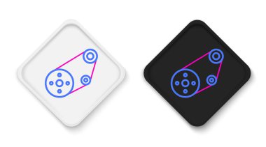 Çizgi Yarış pisti simgesi beyaz arkaplanda izole edildi. Renkli taslak konsepti. Vektör.