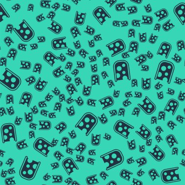 Black Cheese icon isolated seamless pattern on green background.  Vector