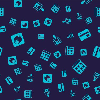 Pasta grafiği bilgisini, kredi kartını, Satıcı ve Online alışverişini ekranda sorunsuz bir şekilde ayarlayın. Vektör