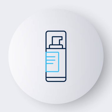 Beyaz arkaplanda çizgi traş jeli köpüğü simgesi izole edildi. Tıraş köpüğü. Renkli taslak konsepti. Vektör.