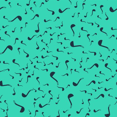 Kara Mutfak kepçe ikonu yeşil arka planda izole edilmiş pürüzsüz desen. Mutfak aletleri. Çatal kaşık tabelası. Vektör.