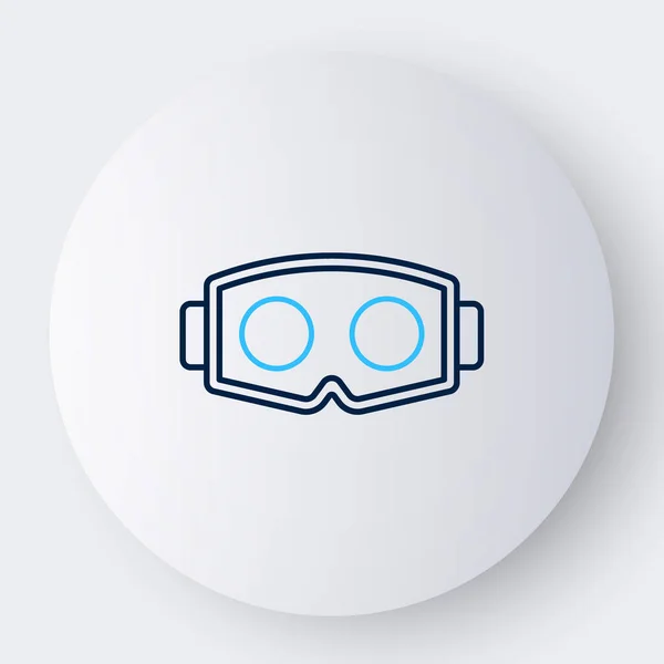 Línea Icono Gafas Realidad Virtual Aislado Sobre Fondo Blanco Máscara — Archivo Imágenes Vectoriales