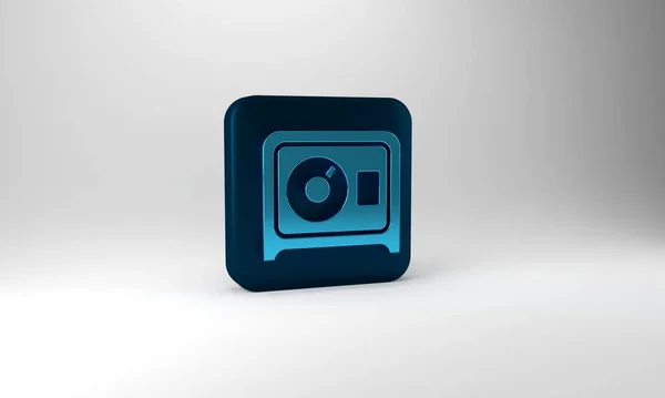 Blue Safe Icon Isolated Grey Background Door Safe Bank Vault — Stock Photo, Image