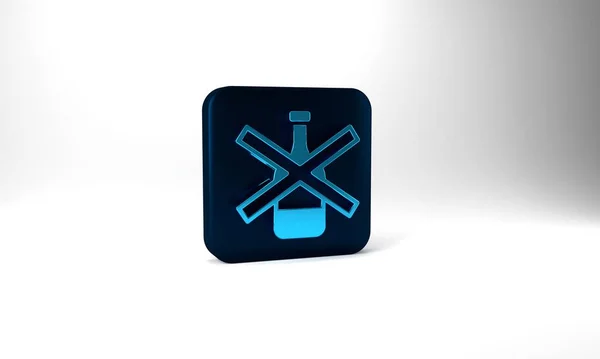 Blue Alcohol Icon Isolated Grey Background Prohibiting Alcohol Beverages Forbidden — Stockfoto