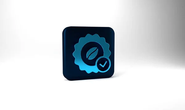 Blue Medal Coffee Icon Isolated Grey Background Premium Quality Coffee — 스톡 사진