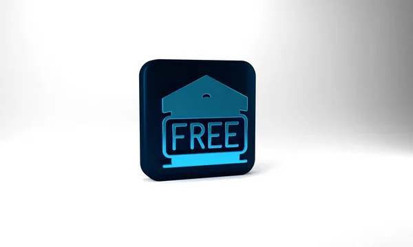 Blue Free Storage Icon Isolated Grey Background Blue Square Button — 스톡 사진