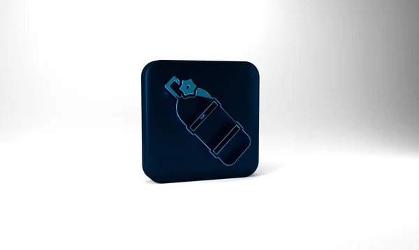 Blue Aqualung Icon Isolated Grey Background Oxygen Tank Diver Diving — Fotografia de Stock