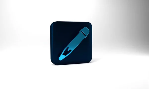 Blue Pencil Eraser Icon Isolated Grey Background Drawing Educational Tools — 图库照片