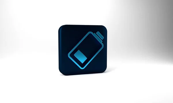 Blue Battery Charge Level Indicator Icon Isolated Grey Background Blue — Stock Fotó