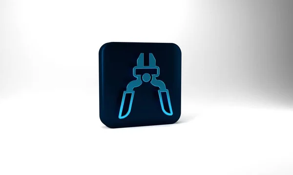 Blue Pliers Tool Icon Isolated Grey Background Pliers Work Industry — Stockfoto