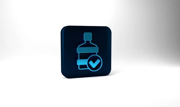 Blue Big Bottle Clean Water Icon Isolated Grey Background Plastic — Stockfoto