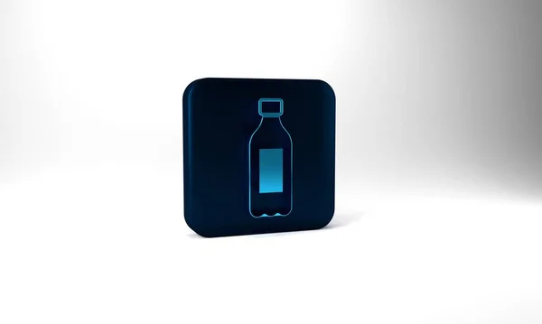 Blue Bottle Water Icon Isolated Grey Background Soda Aqua Drink — 图库照片