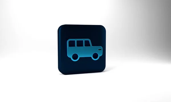 Blue Safari Car Icon Isolated Grey Background Blue Square Button —  Fotos de Stock