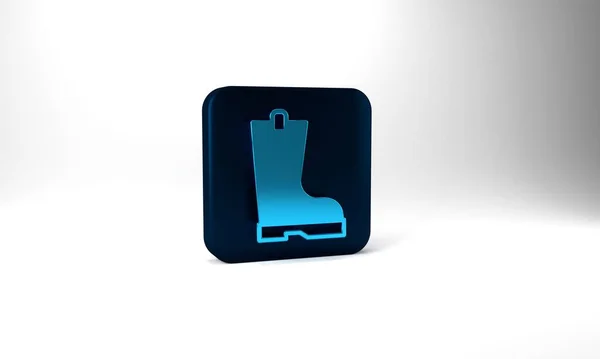 Blue Waterproof Rubber Boot Icon Isolated Grey Background Gumboots Rainy — Stok fotoğraf