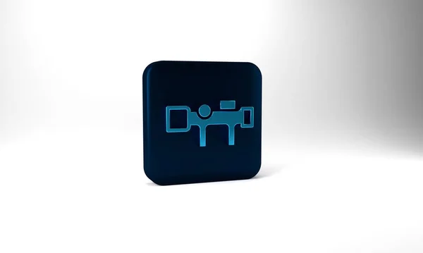 Blue Sniper Optical Sight Icon Isolated Grey Background Sniper Scope — Stockfoto