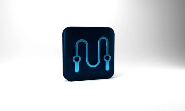 Blue Jump Rope Icon Isolated Grey Background Skipping Rope Sport — Stockfoto