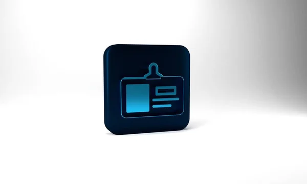 Blue Identification Badge Icon Isolated Grey Background Can Used Presentation — Stock Fotó