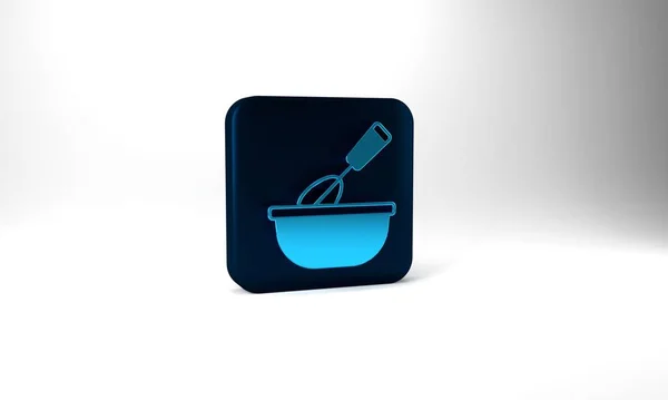 Blue Cooking Whisk Bowl Icon Isolated Grey Background Cooking Utensil — Stockfoto
