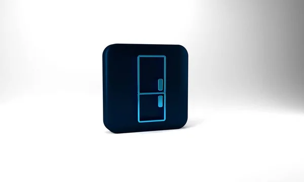 Blue Refrigerator Icon Isolated Grey Background Fridge Freezer Refrigerator Household — Zdjęcie stockowe