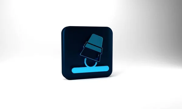 Blue Game Thimbles Icon Isolated Grey Background Ball Glass Chance — 图库照片