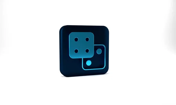 Blue Game Dice Icon Isolated Grey Background Casino Gambling Blue — ストック写真