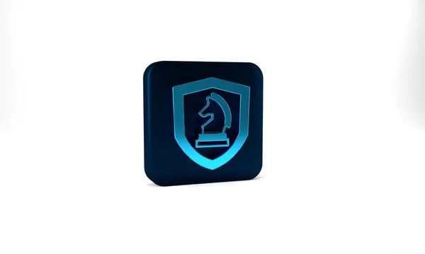 Blue Chess Icon Isolated Grey Background Business Strategy Game Management — 图库照片