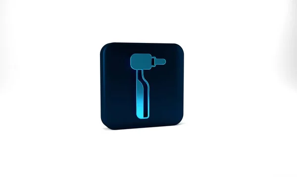 Blue Tooth Drill Icon Isolated Grey Background Dental Handpiece Drilling — Stock fotografie