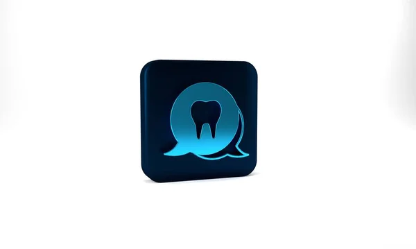 Blue Tooth Icon Isolated Grey Background Tooth Symbol Dentistry Clinic — Zdjęcie stockowe