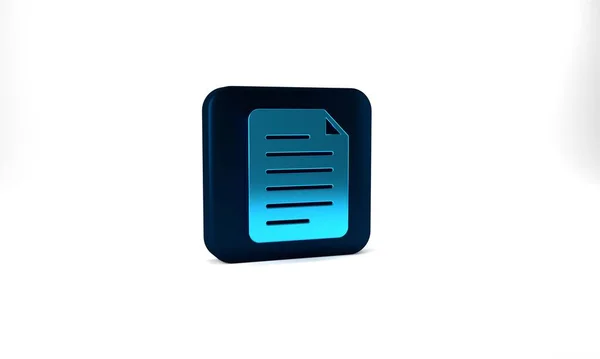 Blue File Document Icon Isolated Grey Background Checklist Icon Business — Fotografia de Stock