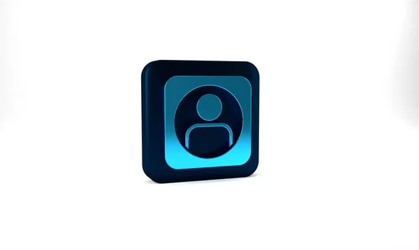 Blue Create Account Screen Icon Isolated Grey Background Blue Square — Stock Fotó