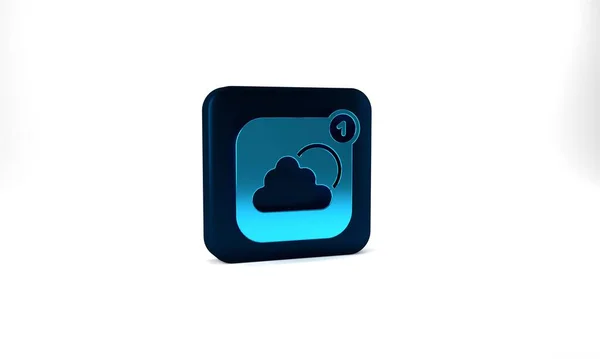Blue Weather Forecast App Icon Isolated Grey Background Blue Square — Stockfoto