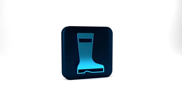 Blue Fishing Boots Icon Isolated Grey Background Waterproof Rubber Boot — Stockfoto