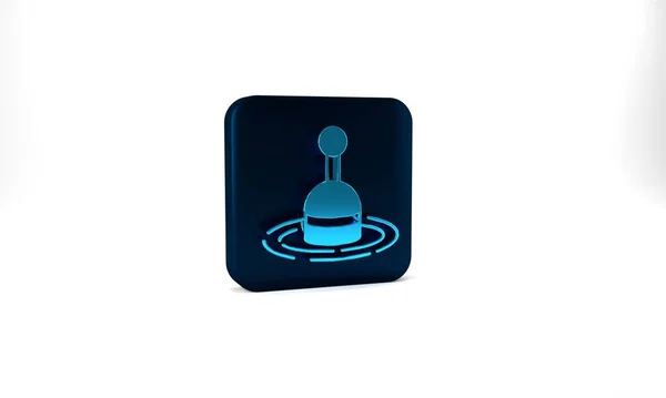 Blue Fishing Float Water Icon Isolated Grey Background Fishing Tackle — ストック写真