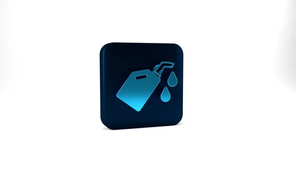 Blue Canister Motor Machine Oil Icon Isolated Grey Background Oil — ストック写真