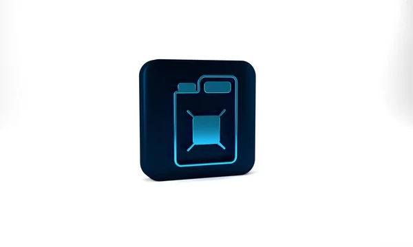 Blue Canister Gasoline Icon Isolated Grey Background Diesel Gas Icon — Stockfoto