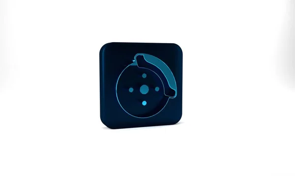 Blue Car Brake Disk Caliper Icon Isolated Grey Background Blue — Stock Fotó