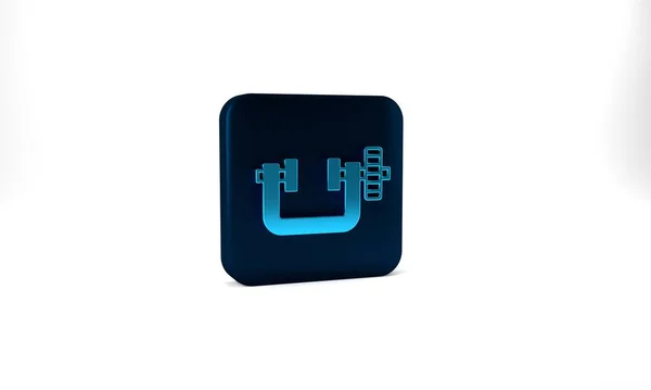 Blue Clamp Screw Tool Icon Isolated Grey Background Locksmith Tool — ストック写真