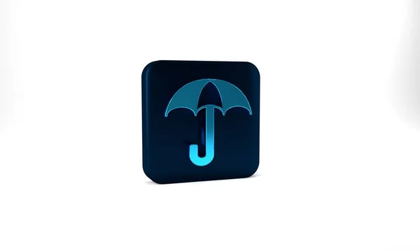 Blue Umbrella Icon Isolated Grey Background Insurance Concept Waterproof Icon — 图库照片
