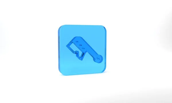 Blue Beekeeping Brush Icon Isolated Grey Background Tool Beekeeper Glass — Stockfoto