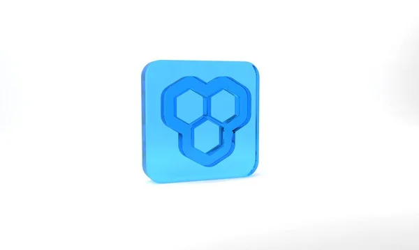 Blue Honeycomb Icon Isolated Grey Background Honey Cells Symbol Sweet — Stockfoto