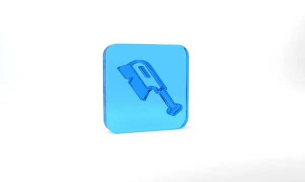 Blue Brush Cleaning Icon Isolated Grey Background Cleaning Service Concept — Fotografia de Stock