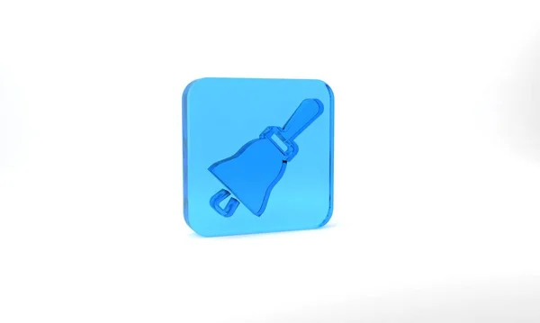 Blue Ringing Bell Icon Isolated Grey Background Alarm Symbol Service — Stockfoto