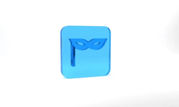 Blue Carnival Mask Icon Isolated Grey Background Masquerade Party Mask — Stockfoto