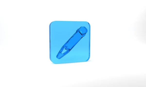 Blue Pencil Eraser Icon Isolated Grey Background Drawing Educational Tools — Stockfoto