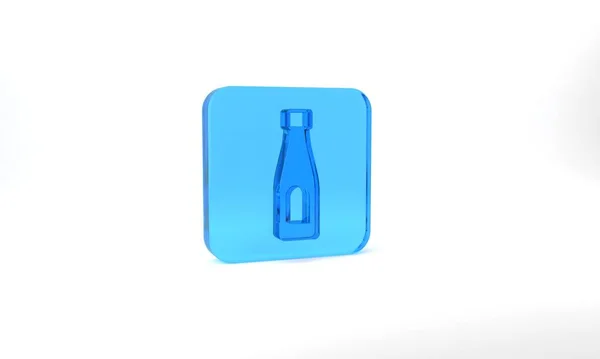 Blue Bottle Water Icon Isolated Grey Background Soda Aqua Drink — 图库照片