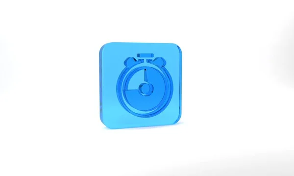 Blue Stopwatch Icon Isolated Grey Background Time Timer Sign Chronometer — 스톡 사진