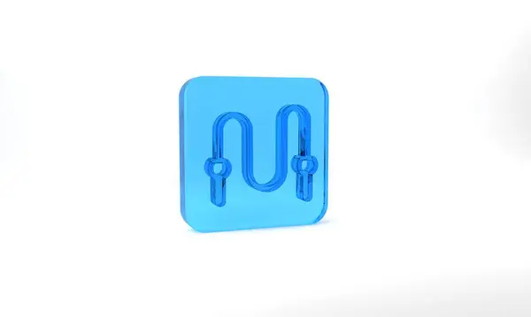 Blue Jump Rope Icon Isolated Grey Background Skipping Rope Sport — Foto de Stock