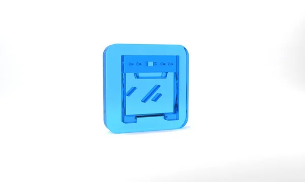 Blue Oven Icon Isolated Grey Background Stove Gas Oven Sign — 스톡 사진