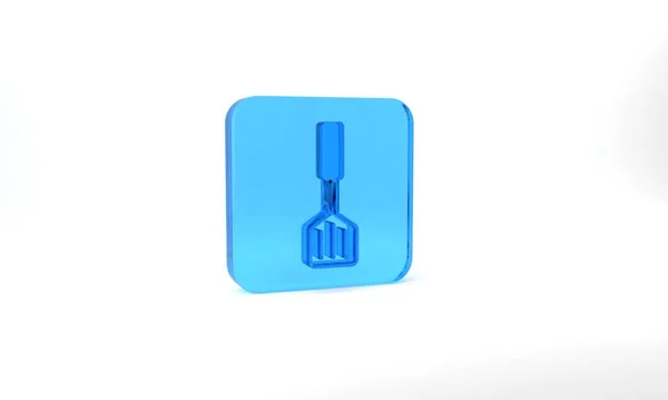 Голубая Иконка Спатула Выделена Сером Фоне Кухонная Икона Лопатки Знак — стоковое фото